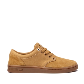 Mens Supra Low Top Shoes CHINO COURT Tan/gum | AU-47310